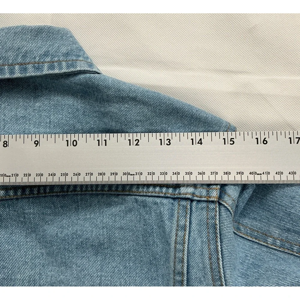 American Apparel Classic Trucker Jean Jacket Mens XXS Light Wash Denim RSAND400W